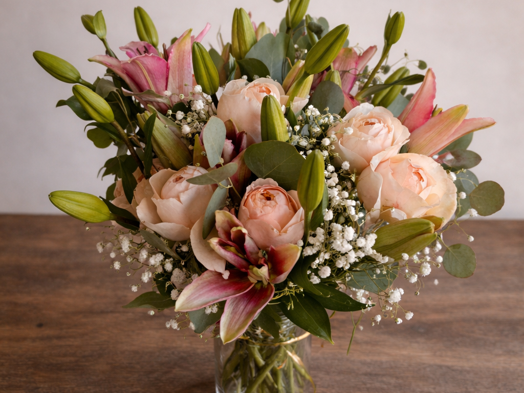 Summer Bloom fresh flower arrangement with same-day delivery in Houston Heights