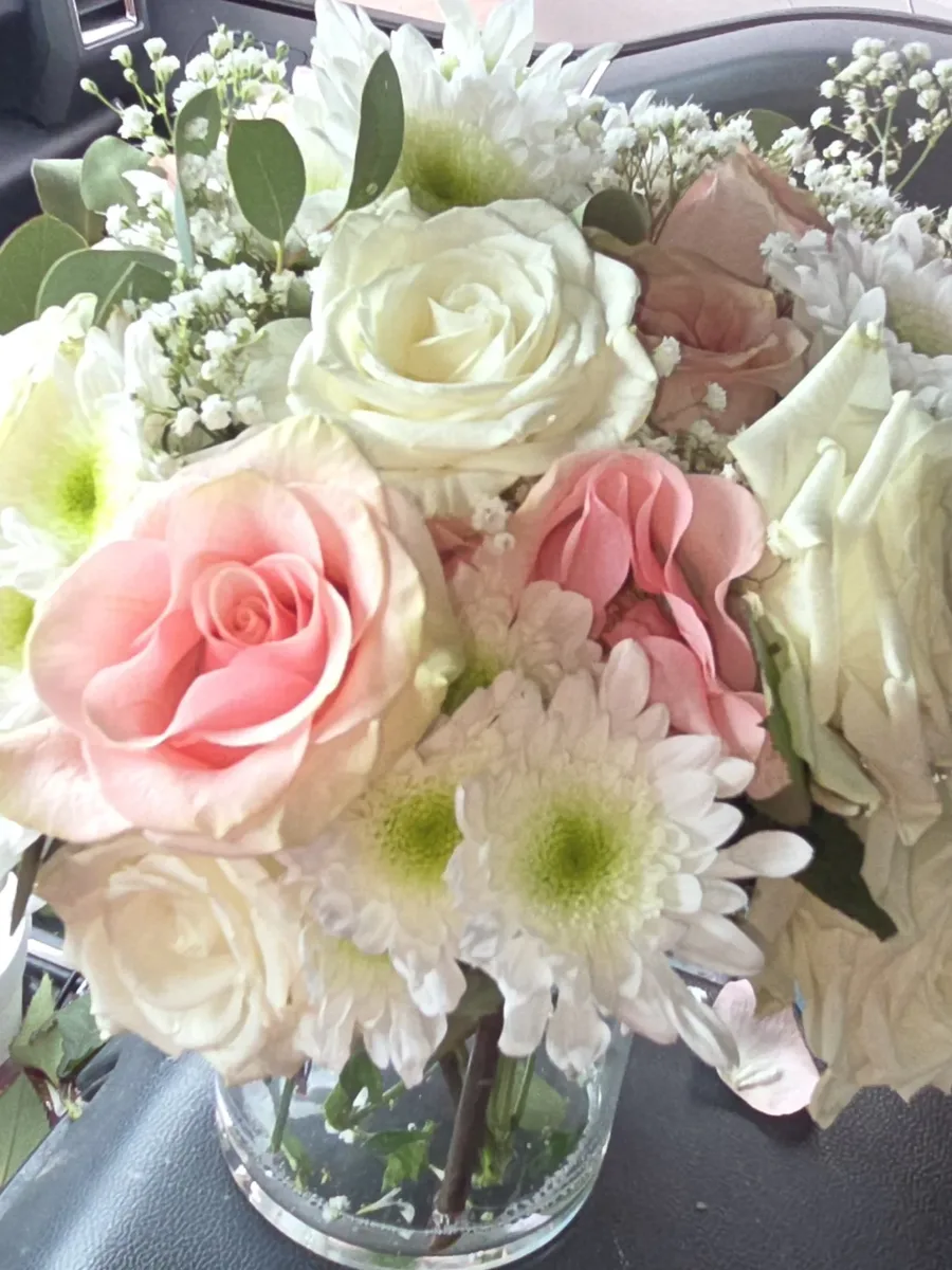 Oasis — blush pink and white rose garden-style arrangement | Lola in Bloom Houston